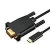 1080P 6ft 1.8m USB C to VGA Adapter Converter Cable PVC Jacket Type C VGA Cable for Laptop Computer Projector Monitor